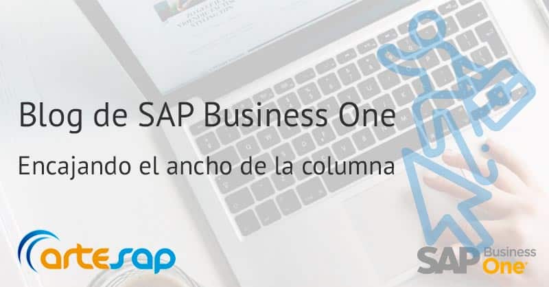 Cómo ajustar el ancho de columna en SAP Business One